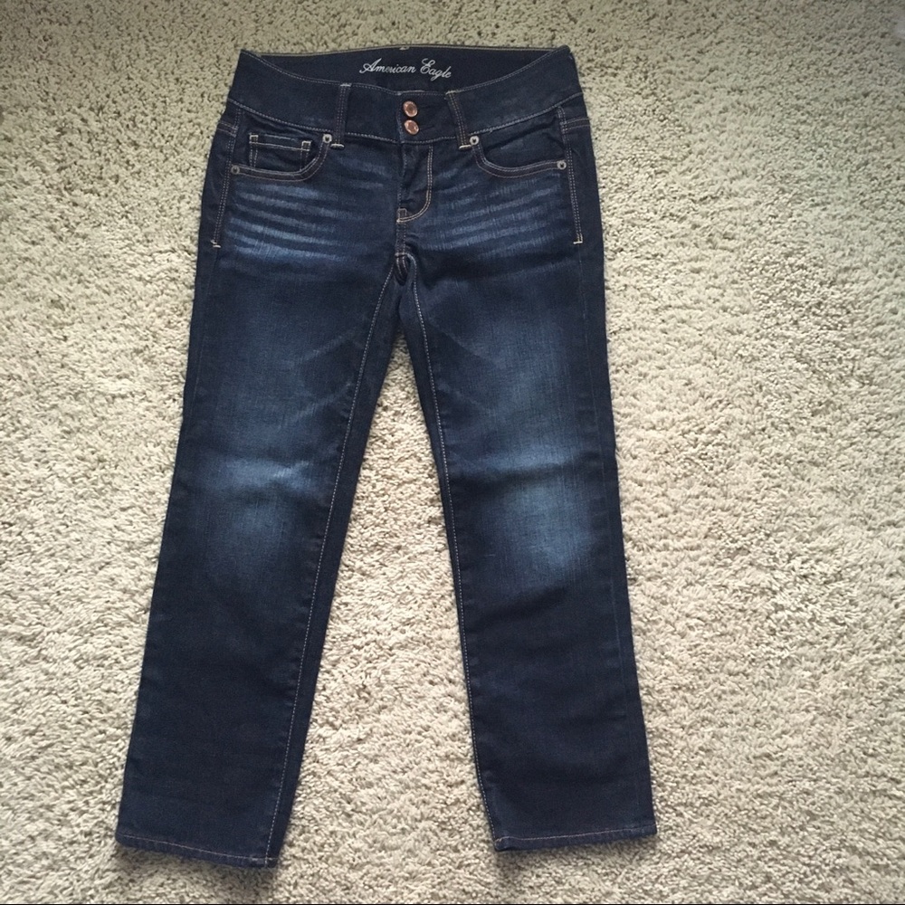 American Eagle straight ankle-length jeans